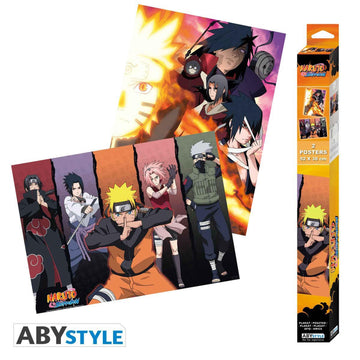 Naruto Shippuden Group Character Boxed Poster 2 Piece Set - BUCKET POPCORN